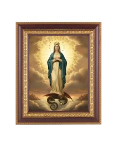 8" x 10" Mary Immaculate of The Sun Print in an 11 1/2" x 13 1/2" Cherry Frame with Gold Trim