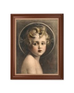 13 1/2" x 16 9/16" Walnut Finished Frame with 11" x 14" Chambers: Light of the World Textured Art