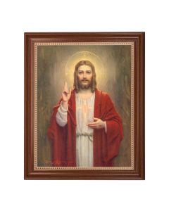 13 1/2" x 16 9/16" Walnut Finished Frame with 11" x 14" Chambers: SHJ Textured Art