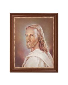 13 1/2" x 16 9/16" Walnut Finished Frame with 11" x 14"  Sacred Heart of Jesus Entrhonement Textured Art