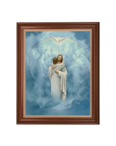 13 1/2" x 16 9/16" Walnut Finished Frame with 11" x 14" Welcome Home Textured Art