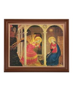 Walnut Finished Frame with Angelico-The Annunciation Print