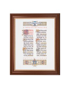13 1/2" x 16 9/16" Walnut Finished Frame with 11" x 14" House Blessing with Holy Spirit Textured Art