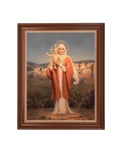 13 1/2" x 16 9/16" Walnut Finished Frame with 11" x 14" Chambers: O.L. of Jerusalem Textured Art