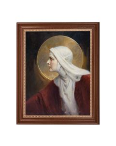 13 1/2" x 16 9/16" Walnut Finished Frame with 11" x 14" Chambers: The Saint Textured Art