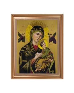 13.5" x 16.5" Antique Gold Frame with Our Lady of Perpetual Help 11"x14" Print