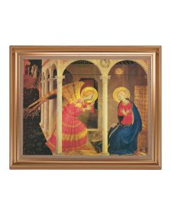 13.5" x 16.5" Antique Gold Frame with Angelico-The Annunciation 11"x14" Print