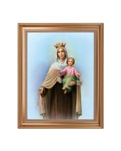 13.5" x 16.5" Antique Gold Frame with Our Lady of Mount Carmel 11"x14" Print