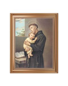 13.5" x 16.5" Antique Gold Frame with St. Anthony 11"x14" Print