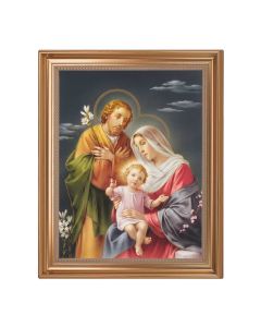 13.5" x 16.5" Antique Gold Frame with The Holy Family 11"x14" Print