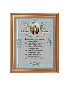 13.5" x 16.5" Antique Gold Frame with House Blessing-SHJ 11"x14" Print
