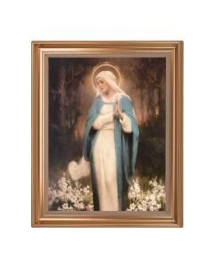 13.5" x 16.5" Antique Gold Frame with Chambers: O.L. Among the Lillies 11"x14" Print