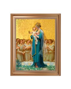 13.5" x 16.5" Antique Gold Frame with Vidal: Madonna and Child 11"x14" Print
