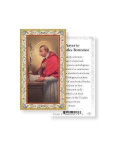 Prayer to Saint Charles Borromeo Holy Card