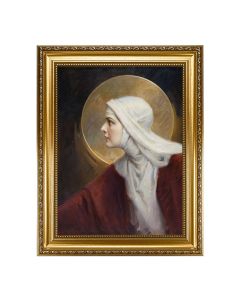 15.5" x 19.5" Antique Gold Leaf Beveled Frame w/ Bead Inlay - Chambers: The Saint 12" x 16" Print