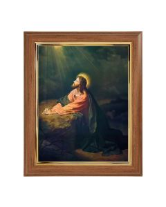 10" x 12" Walnut Frame with Gold Inside Lip and a 8" x 10" Hofmann: Gethsemane Print