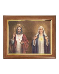 10" x 12" Walnut Frame with Gold Inside Lip and a 8" x 10" Chambers: SHJ and IHM Print