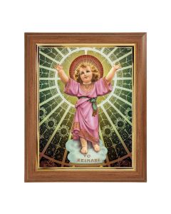 10" x 12" Walnut Frame with Gold Inside Lip and a 8" x 10" Divino Nino Print