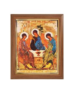 10" x 12" Walnut Frame with Gold Inside Lip and a 8" x 10" Holy Trinity Print