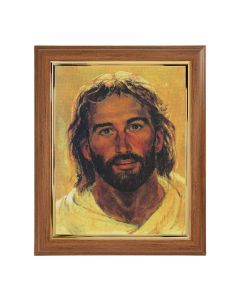 10" x 12" Walnut Frame with Gold Inside Lip and a 8" x 10" Hook: Head of Christ Print