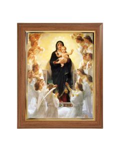 10" x 12" Walnut Frame with Gold Inside Lip and a 8" x 10" Bouguereau: Queen of the Angels Print