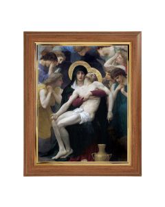 10" x 12" Walnut Frame with Gold Inside Lip and a 8" x 10" Bouguereau: Pieta Print