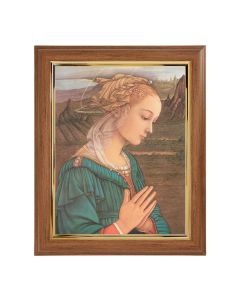 10" x 12" Walnut Frame with Gold Inside Lip and a 8" x 10" Lippi: Madonna Print