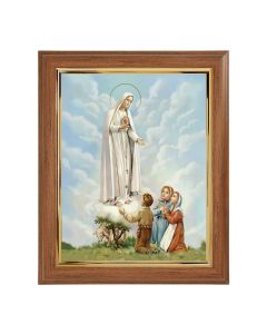 10" x 12" Walnut Frame with Gold Inside Lip and a 8" x 10" Immaculate Heart of Mary with Children Print