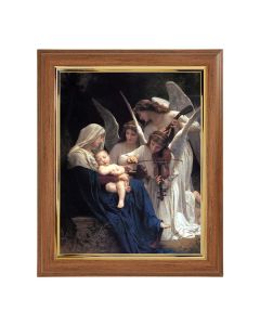 10" x 12" Walnut Frame with Gold Inside Lip and a 8" x 10" Bouguereau: Heavenly Melody Print