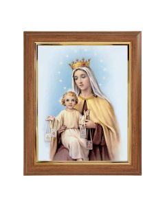 10" x 12" Walnut Frame with Gold Inside Lip and a 8" x 10" O.L. of Mt. Carmel Print