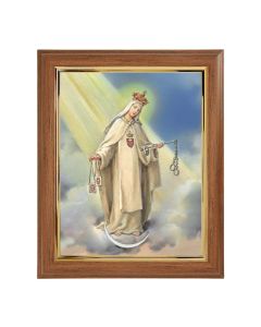 10" x 12" Walnut Frame with Gold Inside Lip and a 8" x 10" O.L. of Mercy (Mercedes) Print