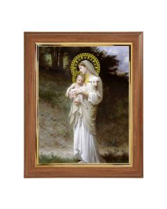 10" x 12" Walnut Frame with Gold Inside Lip and a 8" x 10" Bouguereau: Divine Innocence Print