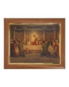 10" x 12" Walnut Frame with Gold Inside Lip and a 8" x 10" Chambers: The Last Supper Print