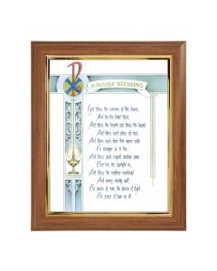 8" x 10" House Blessing Print in a 10" x 12" Walnut Frame with Gold Inside Lip