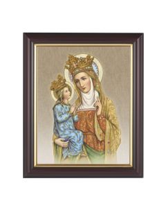 10" x 12" Walnut Frame with Gold Inside Lip and a 8" x 10" Saint Anne de Beaupre with Mary Print