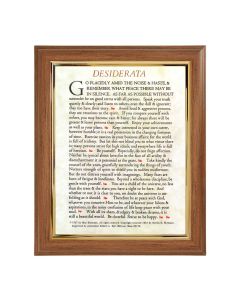 10" x 12" Walnut Frame with Gold Inside Lip and a 8" x 10" Desiderata Print