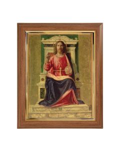 10" x 12" Walnut Frame with Gold Inside Lip and a 8" x 10" The King of Heaven Print