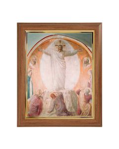 10" x 12" Walnut Frame with Gold Inside Lip and a 8" x 10" Transfiguration of Christ Print