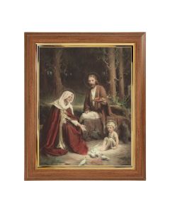 10" x 12" Walnut Frame with Gold Inside Lip and a 8" x 10" Chambers: Holy Family Print