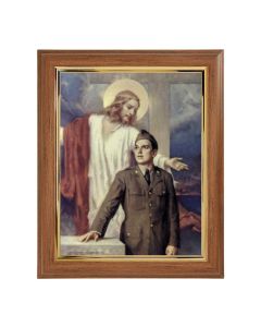 10" x 12" Walnut Frame with Gold Inside Lip and a 8" x 10" Chambers:  That Men May Live Print