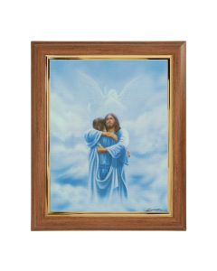10" x 12" Walnut Frame with Gold Inside Lip and a 8" x 10" Welcome Home/Reunion Print