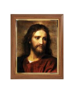 10" x 12" Walnut Frame with Gold Inside Lip and a 8" x 10" Hofmann: Christ at 33 Print