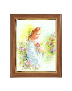 10" x 12" Walnut Frame with Gold Inside Lip and a 8" x 10" Blanc: Mystical Rose Print