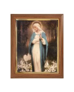 10" x 12" Walnut Frame with Gold Inside Lip and a 8" x 10" Chambers: O.L. Among the Lilies Print