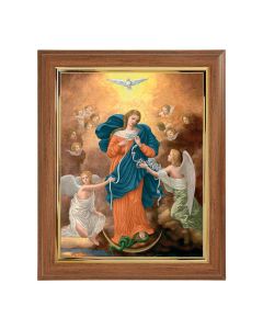 10" x 12" Walnut Frame with Gold Inside Lip and a 8" x 10" Our Lady Untier of Knots Print