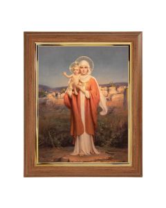 10" x 12" Walnut Frame with Gold Inside Lip and a 8" x 10" Chambers: O.L. of Jerusalem Print
