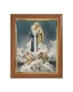 10" x 12" Walnut Frame with Gold Inside Lip and a 8" x 10" Chambers: Jesus andMary Print
