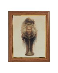 10" x 12" Walnut Frame with Gold Inside Lip and a 8" x 10" Chambers: Our Sacramental King Print