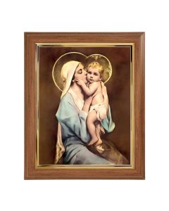 10" x 12" Walnut Frame with Gold Inside Lip and a  8" x 10" Chambers: Queen of Mothers Print