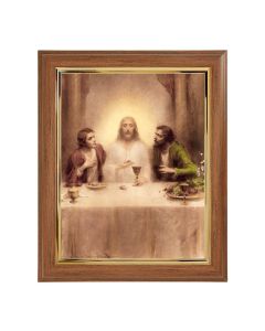10" x 12" Walnut Frame with Gold Inside Lip and a 8" x 10" Chambers: Christ at Emmaus Print